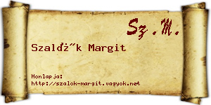 Szalók Margit névjegykártya